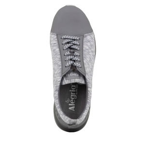 Alegria Women's Gray Traq Qest Lace-Up Comfort Sneakers Size 40